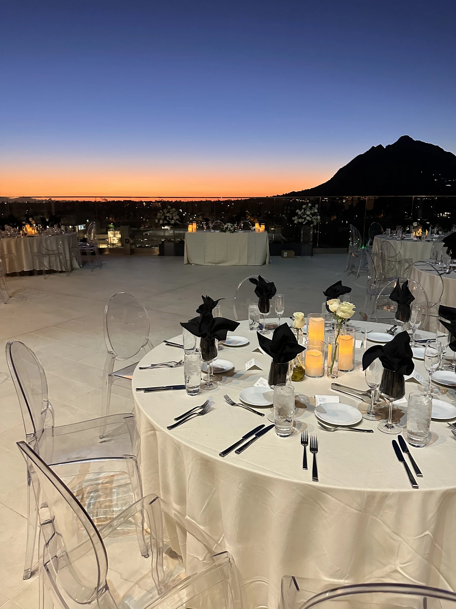 A refined tablescape prepared for guests